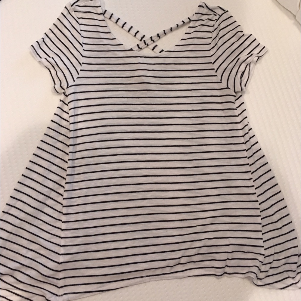 Mossimo striped cross back shirt